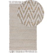 Beliani AFRIN - Laagpolig-Beige-Katoen, Jute