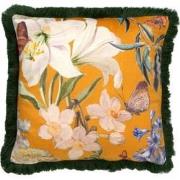 Dutch Decor HANNA - Sierkussen 45x45 cm - bloemen - vlinders - franjes...