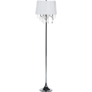 Beliani EVANS - Staande lamp-Zilver-Metaal