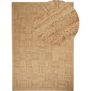 Beliani ESENTEPE - Gevlochten-Beige-Jute