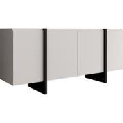 Meubella Dressoir Kelton - Wit - Zwart - 180 cm