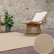 Jute buitenkleed Naturel Visgraat Beige - Polypropyleen - 200 x 290 cm...