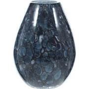 Decoratieve blauwe glazen vaas H21