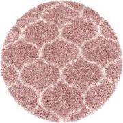 Tapijtenloods Opera Soft Shaggy Rond Hoogpolig Vloerkleed Roze- 80 CM ...