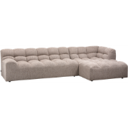 Woood Allure Chaise Longue - Polyester - Bruin Melange - 79x324x165