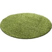 Tapijtenloods Basic Rond Shaggy vloerkleed Groen Hoogpolig- 200 CM RON...