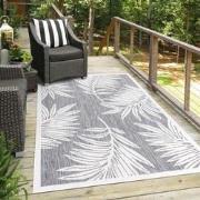 Tapijtenloods Sun In- & Outdoor Vloerkleed Laagpolig Grijs- 200x200 CM