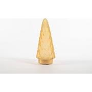 Tree Glass 10,5X24,5Cm Matt Gold With Golden Base 10Led