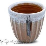 Villa Pottery  Grenoble pot Antiek groen-oranje - hoog