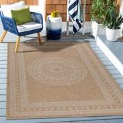 Natur Vloerkleed Kumar Buitenkleed Sisal Laagpolig Indoor en Outdoor B...