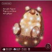 LED egel l23.5b19h24 cm bruin/koel wit kerst