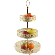 MISOU Etagere - 3 laags - Serveertoren - Goud - Ramadan - Suikerfeest ...