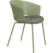 Housecraft Living Jessica Eetkamerstoelen met armleuning Groen - Set v...