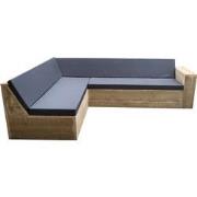 Wood4you Loungeset 1 steigerhout - incl kussens