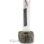 Villa Pottery  Vaas Bhutan woodtube - 4x18