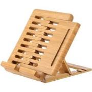 Decopatent® Luxe boekenstandaard van bamboe hout - Boekenhouder voor t...