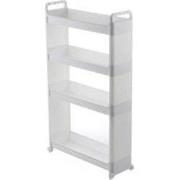 Decopatent® Smal Keukenrek opbergrek 4 laags op Wieltjes met Vakken - ...