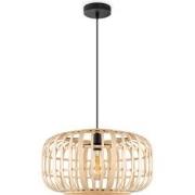 Boheemse Hanglamp - Bamboe Lampenkap - Elliptische - Beige - Ø40 x 126...