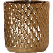 Kolibri Home | Metallic diamond bloempot - Gouden keramieken sierpot Ø...