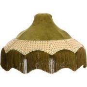 Light&living Kap Ø45x36 cm MIZIA velvet groen+webbing naturel