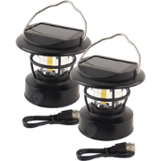 HIXA Kampeerlamp - Stormlantaarn - Campinglamp - LED - Solar - Oplaadb...