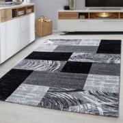 Tapijtenloods Parma Design Vloerkleed Zwart / Grijs Laagpolig- 160x230...