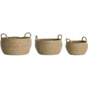 Light&living Mand S/3 Ø23x23+Ø29x26+Ø33x30 cm KILBAHA zeegras naturel