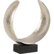 J-line - Decoratie Maan Metaal Zilver Small - 25.5x10x26cm