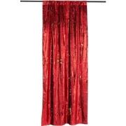 J-line - Gordijn Omkeerbaar Sequin Rood/goud - 250x125x1cm