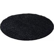 Tapijtenloods Basic Rond Shaggy vloerkleed Antraciet Hoogpolig- 160 CM...