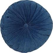 Dutch Decor KAJA - Sierkussen rond velvet Ø40 cm - Insignia Blue - don...