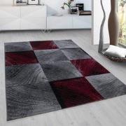 Plus Vloerkleed - Laagpolig Tapijt Woonkamer - Grijs / Rood- 140x200 C...