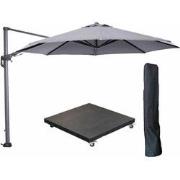 Garden Impressions Hawaii zweefparasol Ø350 cm carbon black / licht gr...