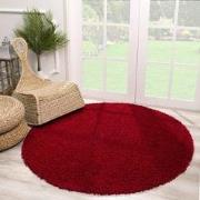 Tapijtenloods Loca Shaggy Rond Vloerkleed Rood Hoogpolig- 240 CM ROND