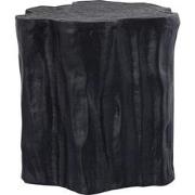 PTMD Fennah Black Matt Alu Sidetable Tree Wood Shape M