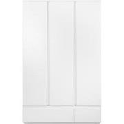 Kast 3 deuren 2 laden wit - L120 x H191cm