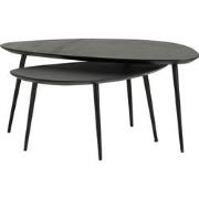 Salontafel - set van 2, organisch, Black