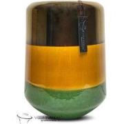 Villa Pottery  Andes vaas Goud Geel Groen - 25x32