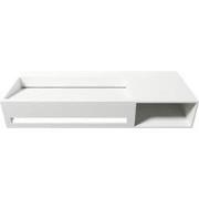 Solid Surface wastafel Faro 100x46 mat wit