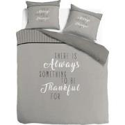 Dekbedovertrek Flanel Thankful - 1* 140x220 + 1* 60x70cm - Sleep Sense