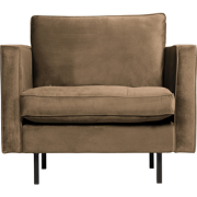 BePureHome Rodeo Classic Fauteuil - Velvet - Taupe - 83x98x88