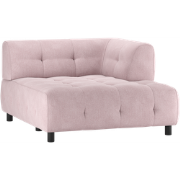 WOOOD Louis 1,5-Zits Chaise Longue - Polyester - Mauve - 73x122x140