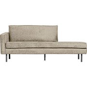 BePureHome Daybed Left Rodeo - Velvet - Wheatfield - 85x203x86