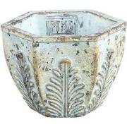 PTMD Zeras Ronde Bloempot - H9 x Ø12 cm - Cement - Grijs