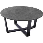 Teeburu coffee table 75x35cm. alu black/concrete