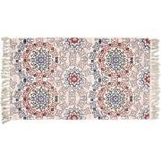 Clayre & Eef Vloerkleed  140x200 cm Blauw Rood Katoen Rechthoek Tapijt