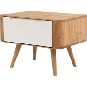 Ena nightstand 55 houten nachtkastje naturel - 1 lade