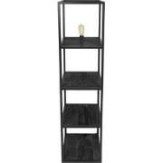 Vloerlamp Vintage Zwart Mangohout 160 cm