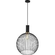 OONAH 1xE27 D350xH440 Zwart / goud + 3m kabel zwart stof