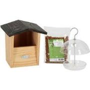 URBANJNGL - Roodborstpakket - Vogelhuis en Vogelvoeding - Tuinaccessoi...